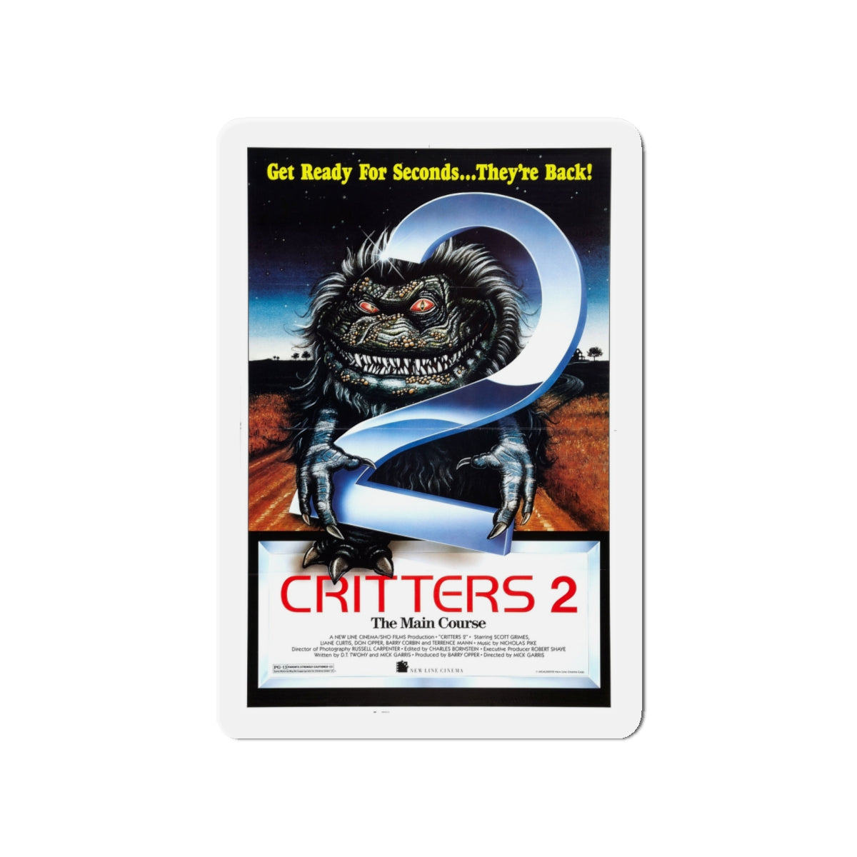 CRITTERS 2 THE MAIN COURSE 1988 Movie Poster - Die-Cut Magnet-4" x 4"-The Sticker Space