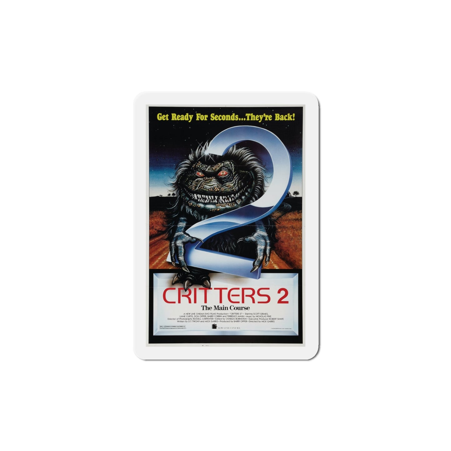 Critters 2 The Main Course 1988 Movie Poster Die-Cut Magnet-5" x 5"-The Sticker Space