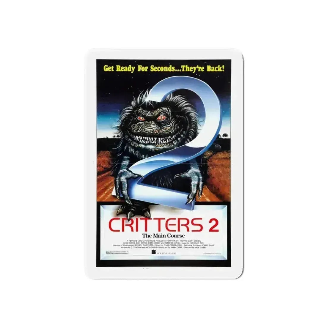 CRITTERS 2 THE MAIN COURSE 1988 Movie Poster - Refrigerator Magnet - The Sticker Space