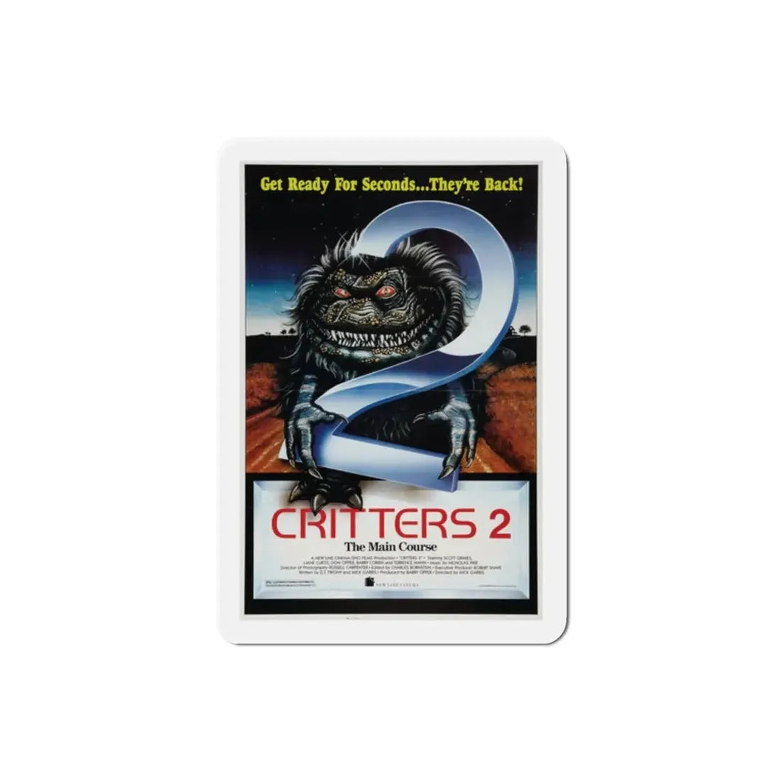 Critters 2 The Main Course 1988 Movie Poster Refrigerator Magnet - The Sticker Space