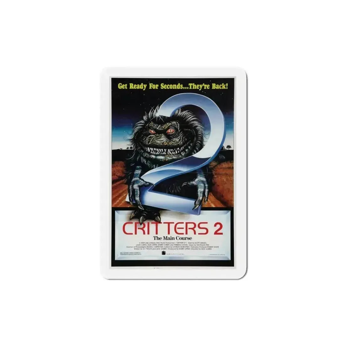 Critters 2 The Main Course 1988 Movie Poster Refrigerator Magnet - The Sticker Space