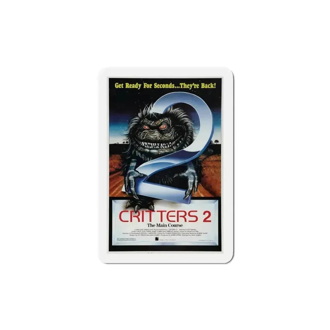 Critters 2 The Main Course 1988 Movie Poster Refrigerator Magnet - The Sticker Space