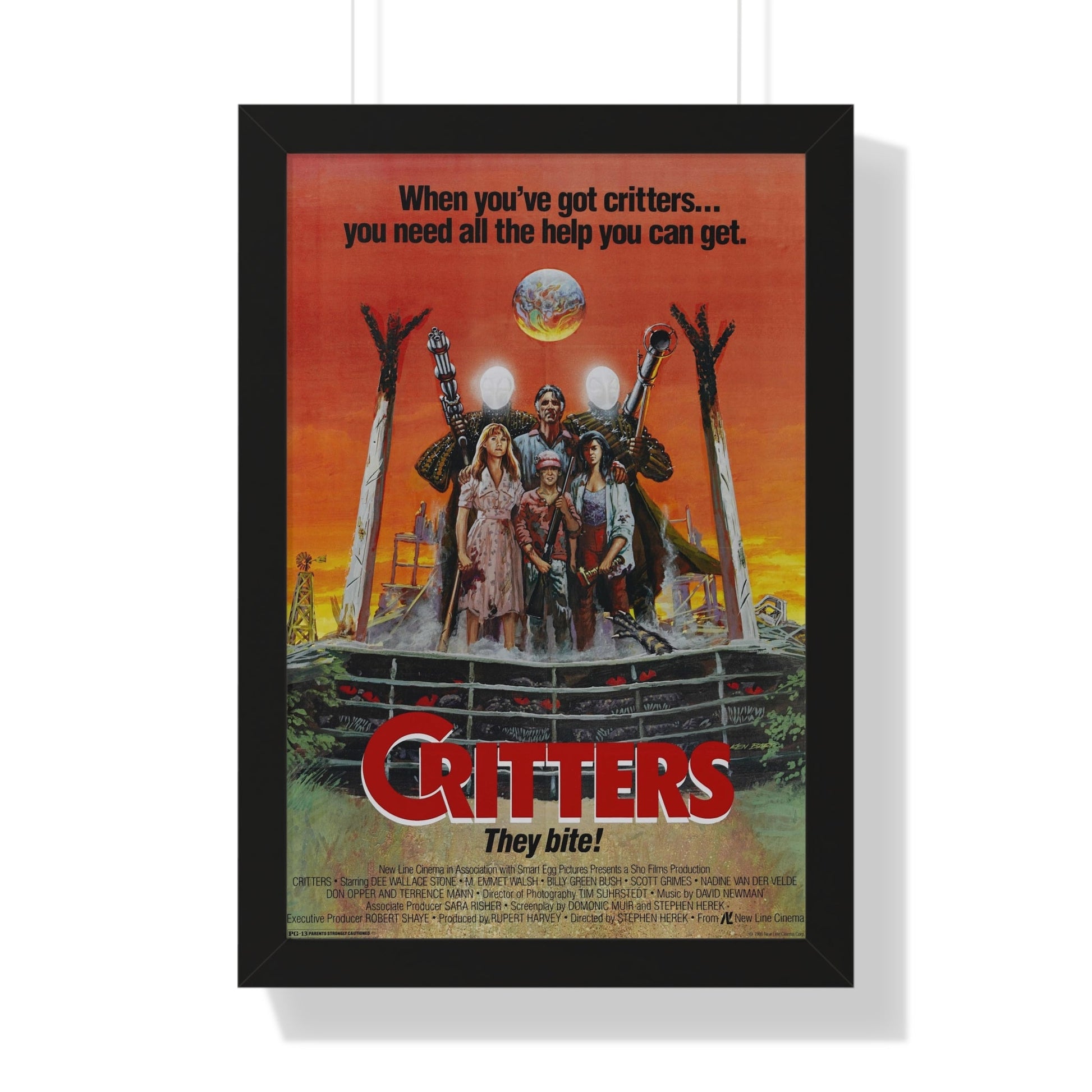 CRITTERS (3) 1986 - Framed Movie Poster-16″ x 24″-The Sticker Space