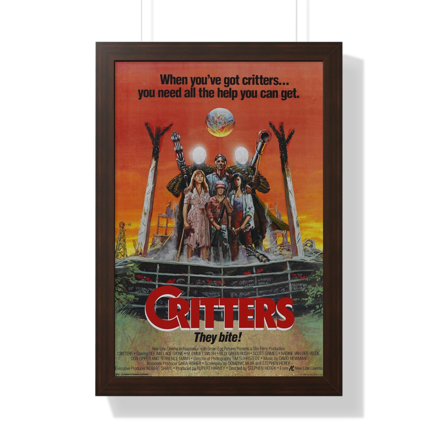 CRITTERS (3) 1986 - Framed Movie Poster-16″ x 24″-The Sticker Space