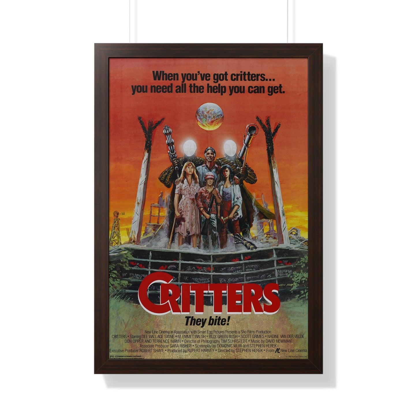 CRITTERS (3) 1986 - Framed Movie Poster-20" x 30"-The Sticker Space