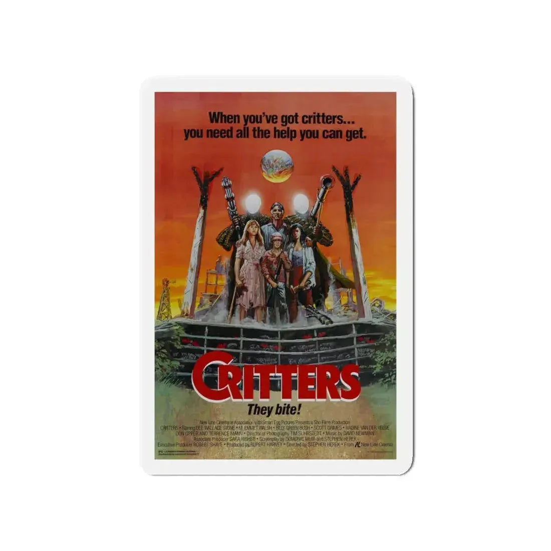 CRITTERS (3) 1986 Movie Poster - Refrigerator Magnet 4 Inch - The Sticker Space