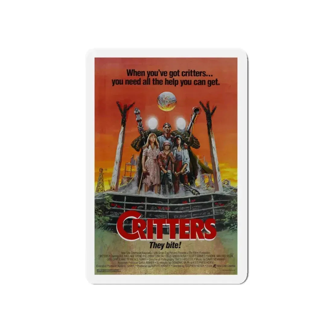 CRITTERS (3) 1986 Movie Poster - Refrigerator Magnet 5 Inch - The Sticker Space