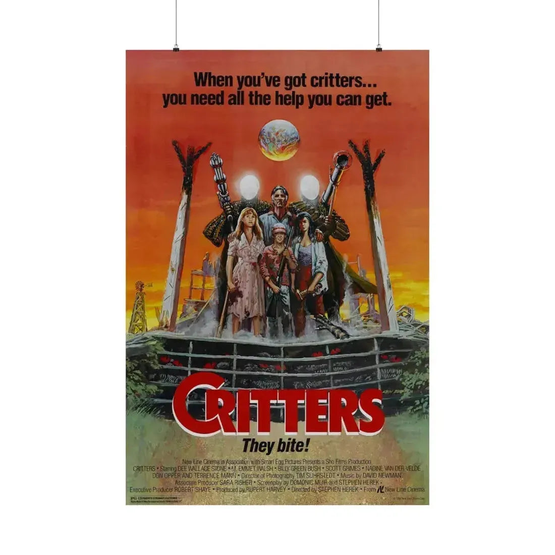 CRITTERS (3) 1986 - Paper Movie Poster 36" x 54" Matte - The Sticker Space