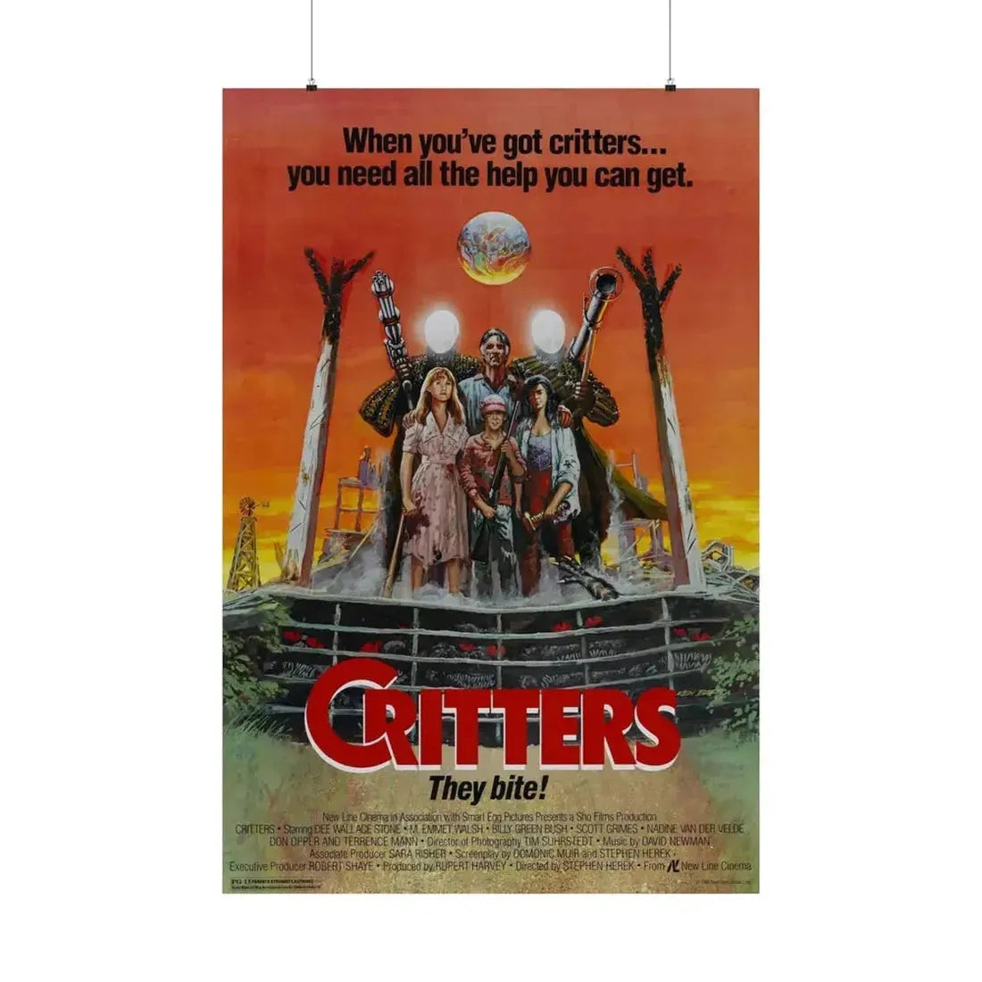 CRITTERS (3) 1986 - Paper Movie Poster - The Sticker Space