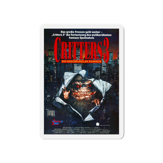 CRITTERS 3 (GERMAN) 1991 Movie Poster - Die-Cut Magnet-6 × 6"-The Sticker Space