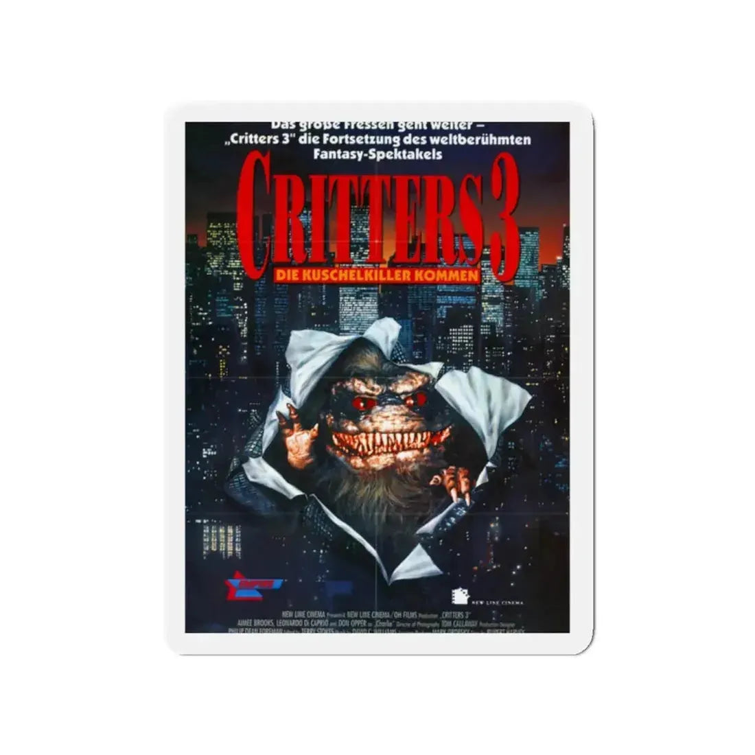 CRITTERS 3 (GERMAN) 1991 Movie Poster - Refrigerator Magnet 2 Inch - The Sticker Space
