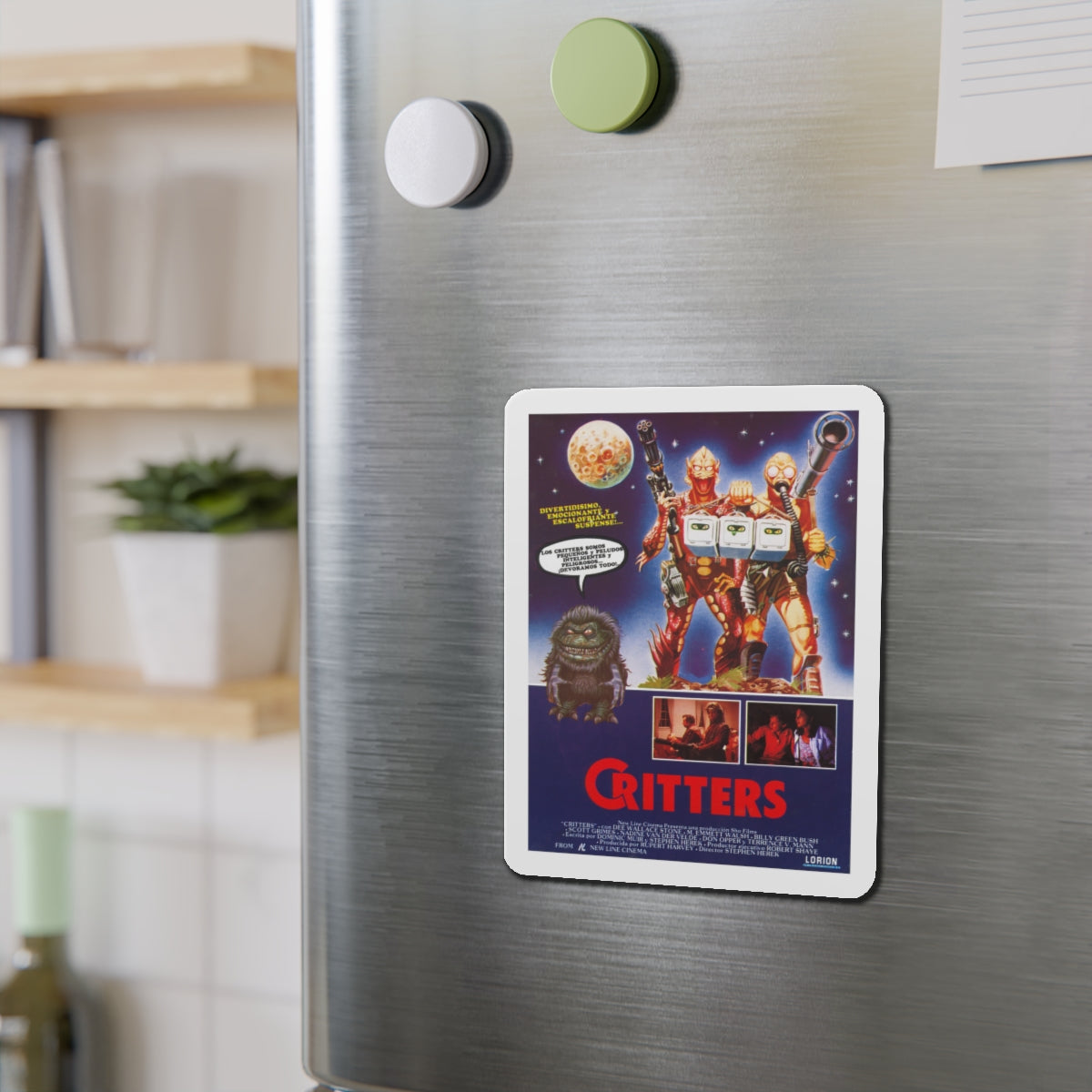 CRITTERS (SPANISH) 1986 Movie Poster - Die-Cut Magnet-The Sticker Space