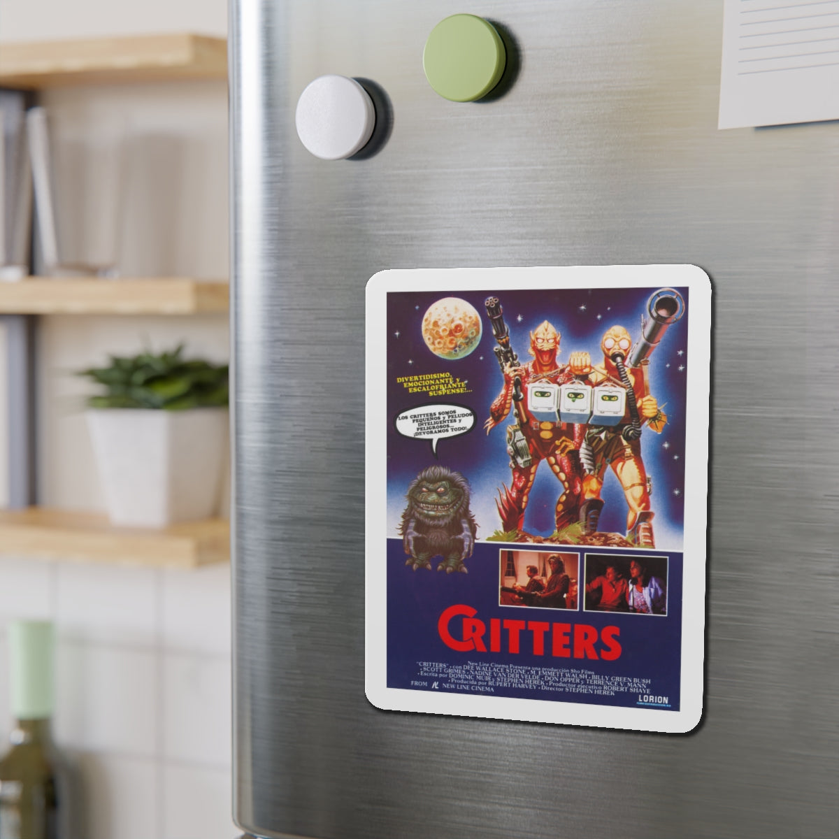 CRITTERS (SPANISH) 1986 Movie Poster - Die-Cut Magnet-The Sticker Space