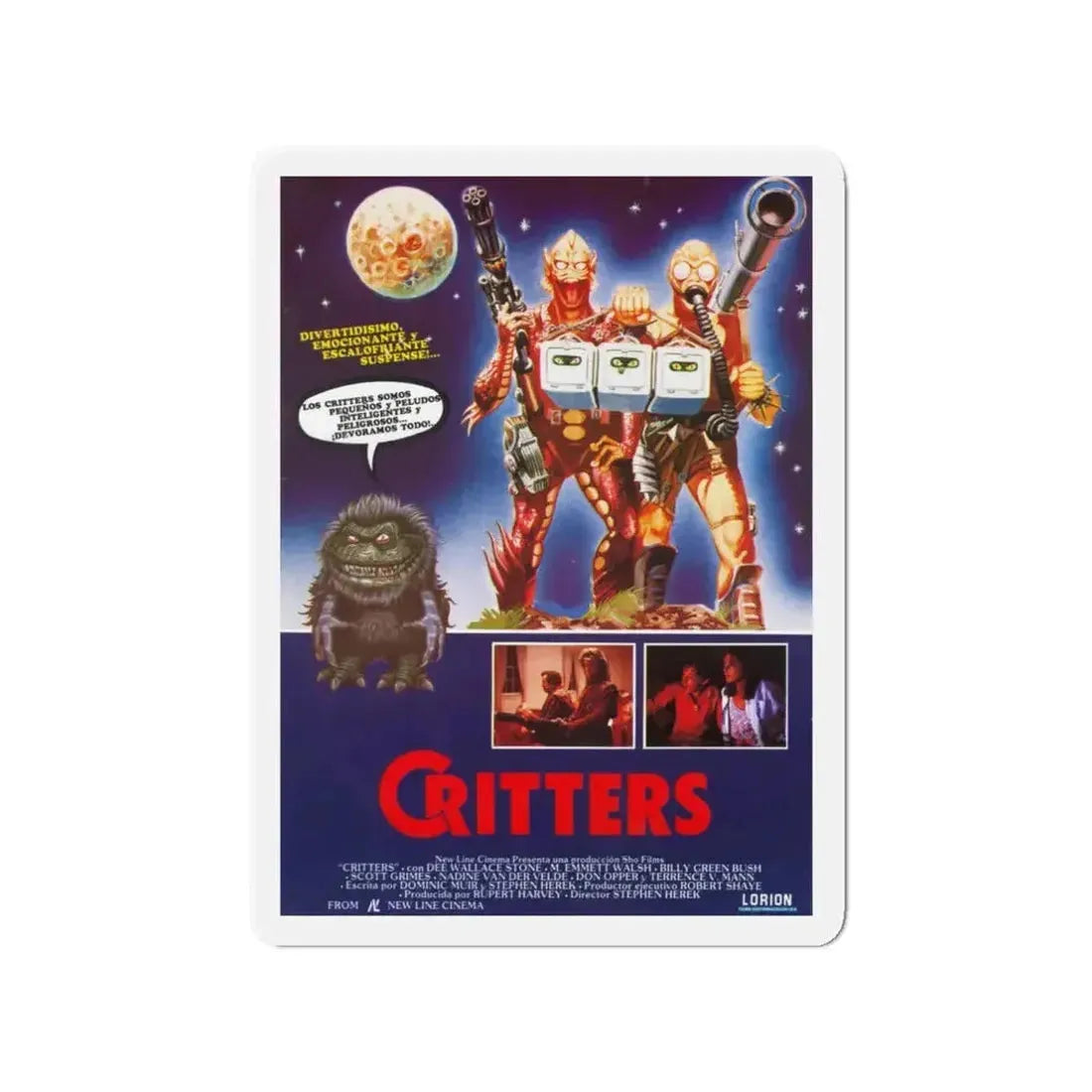 CRITTERS (SPANISH) 1986 Movie Poster - Refrigerator Magnet - The Sticker Space