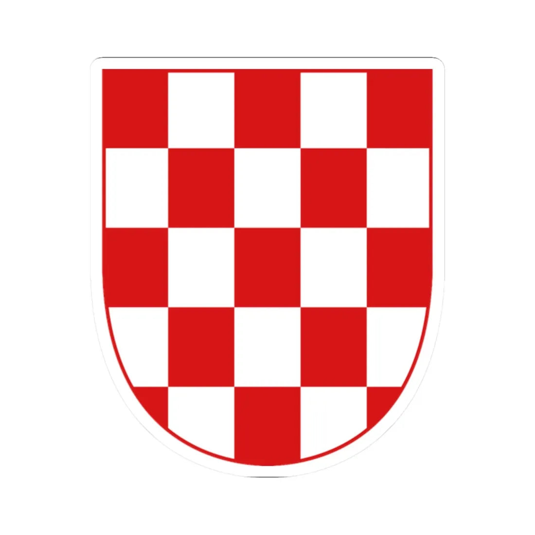 Croatia chequy (Croatia) (Coat of Arms) STICKER Vinyl Kiss-Cut Decal 2 Inch White - The Sticker Space