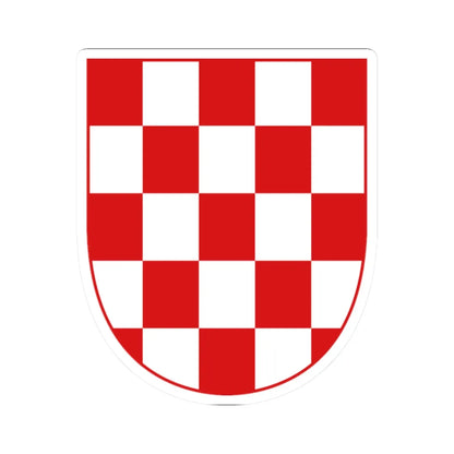 Croatia chequy (Croatia) (Coat of Arms) STICKER Vinyl Kiss-Cut Decal 2 Inch White - The Sticker Space