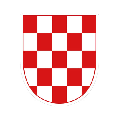 Croatia chequy (Croatia) (Coat of Arms) STICKER Vinyl Kiss-Cut Decal 3 Inch White - The Sticker Space
