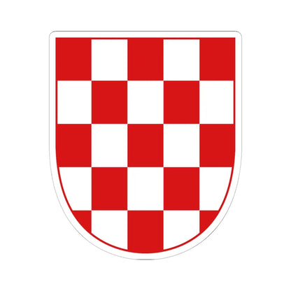 Croatia chequy (Croatia) (Coat of Arms) STICKER Vinyl Kiss-Cut Decal 6 Inch White - The Sticker Space
