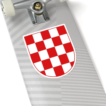 Croatia chequy (Croatia) (Coat of Arms) STICKER Vinyl Kiss-Cut Decal - The Sticker Space
