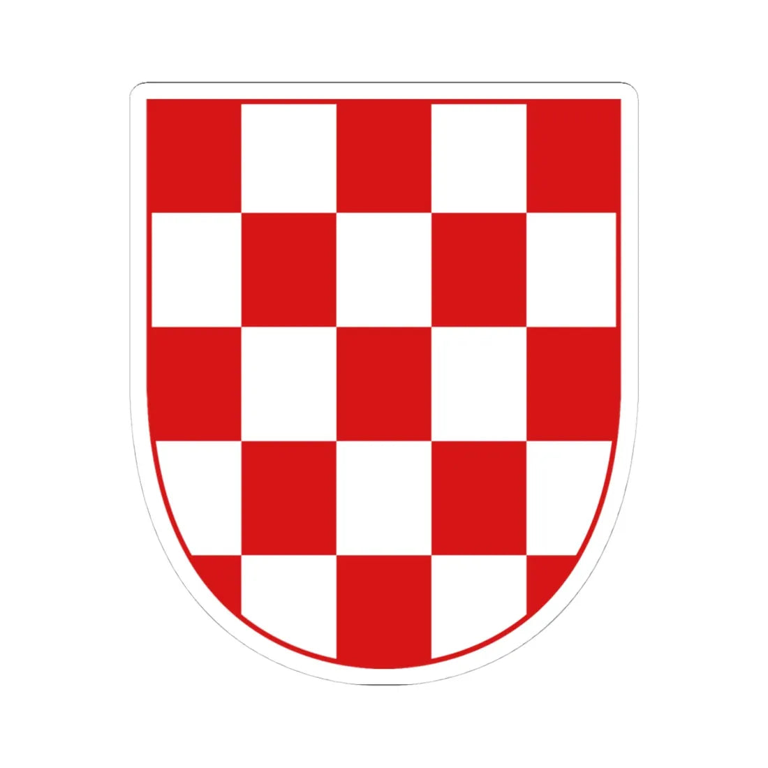 Croatia chequy (Croatia) (Coat of Arms) STICKER Vinyl Kiss-Cut Decal - The Sticker Space