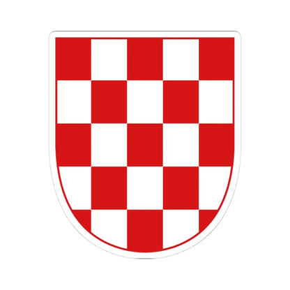 Croatia chequy (Croatia) (Coat of Arms) STICKER Vinyl Kiss-Cut Decal - The Sticker Space