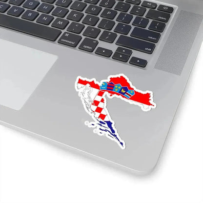 Croatia-Flagmap (Croatia) STICKER Vinyl Kiss-Cut Decal - The Sticker Space