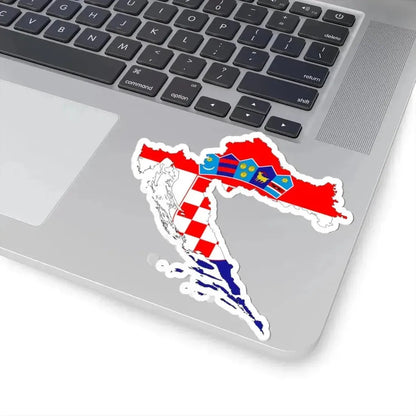 Croatia-Flagmap (Croatia) STICKER Vinyl Kiss-Cut Decal - The Sticker Space