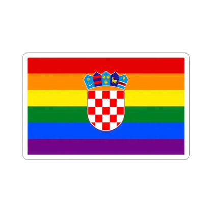 Croatia Gay flag (Croatia) STICKER Vinyl Kiss-Cut Decal 2 Inch White - The Sticker Space