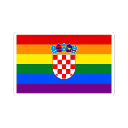 Croatia Gay flag (Croatia) STICKER Vinyl Kiss-Cut Decal 6 Inch White - The Sticker Space
