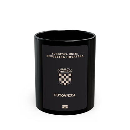 Croatia Passport - Black Coffee Mug