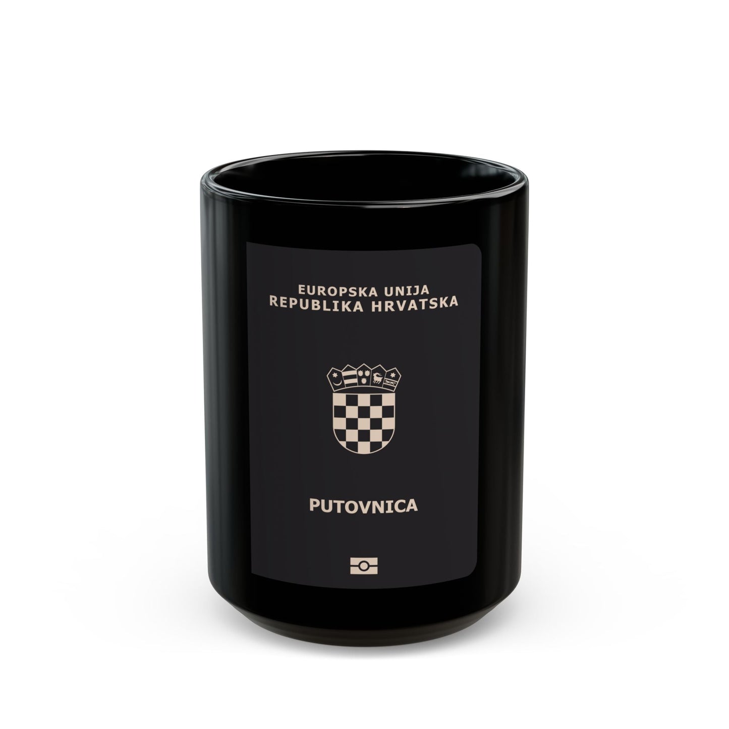 Croatia Passport - Black Coffee Mug