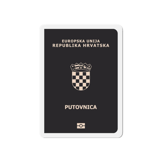 Croatia Passport - Die-Cut Magnet-6 × 6"-The Sticker Space