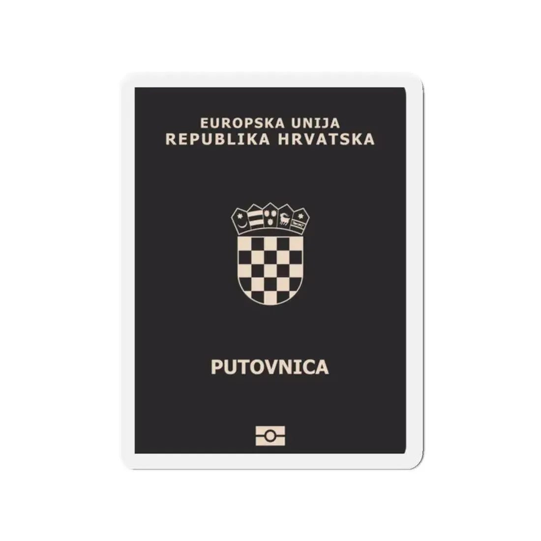 Croatia Passport - Refrigerator Magnet 2 Inch - The Sticker Space