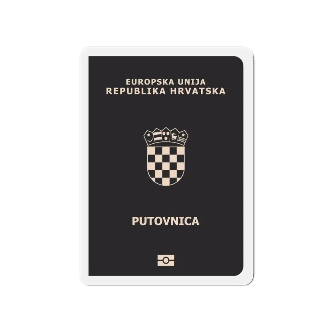 Croatia Passport - Refrigerator Magnet 4 Inch - The Sticker Space