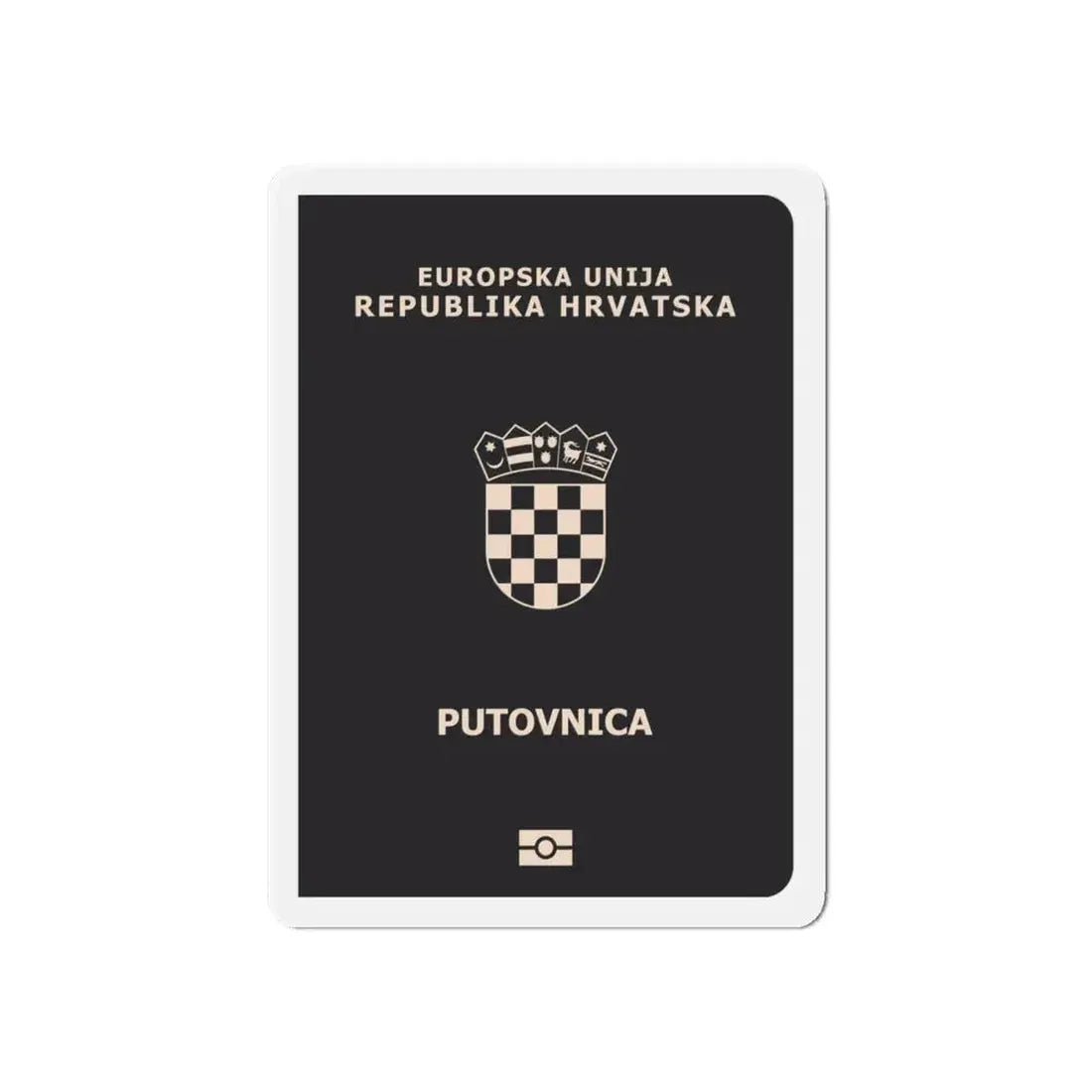 Croatia Passport - Refrigerator Magnet 6 Inch - The Sticker Space
