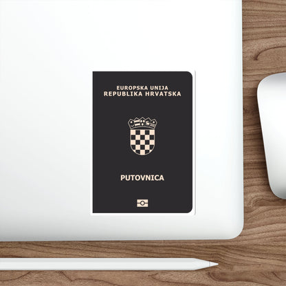 Croatia Passport STICKER Vinyl Die-Cut Decal-The Sticker Space