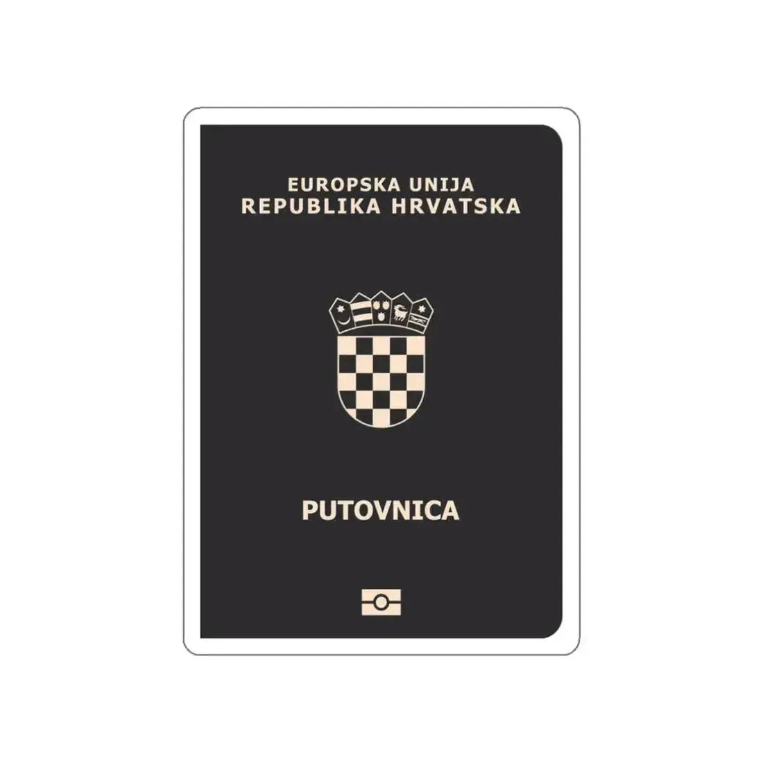 Croatia Passport STICKER Vinyl Die-Cut Decal 3 Inch - The Sticker Space