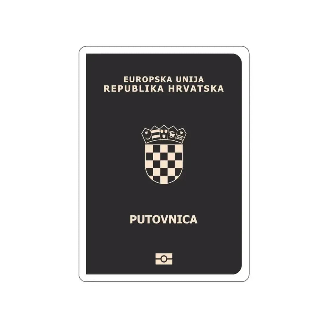 Croatia Passport STICKER Vinyl Die-Cut Decal 5 Inch - The Sticker Space