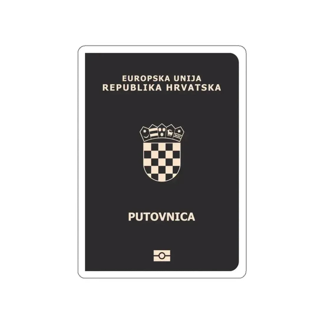 Croatia Passport STICKER Vinyl Die-Cut Decal - The Sticker Space