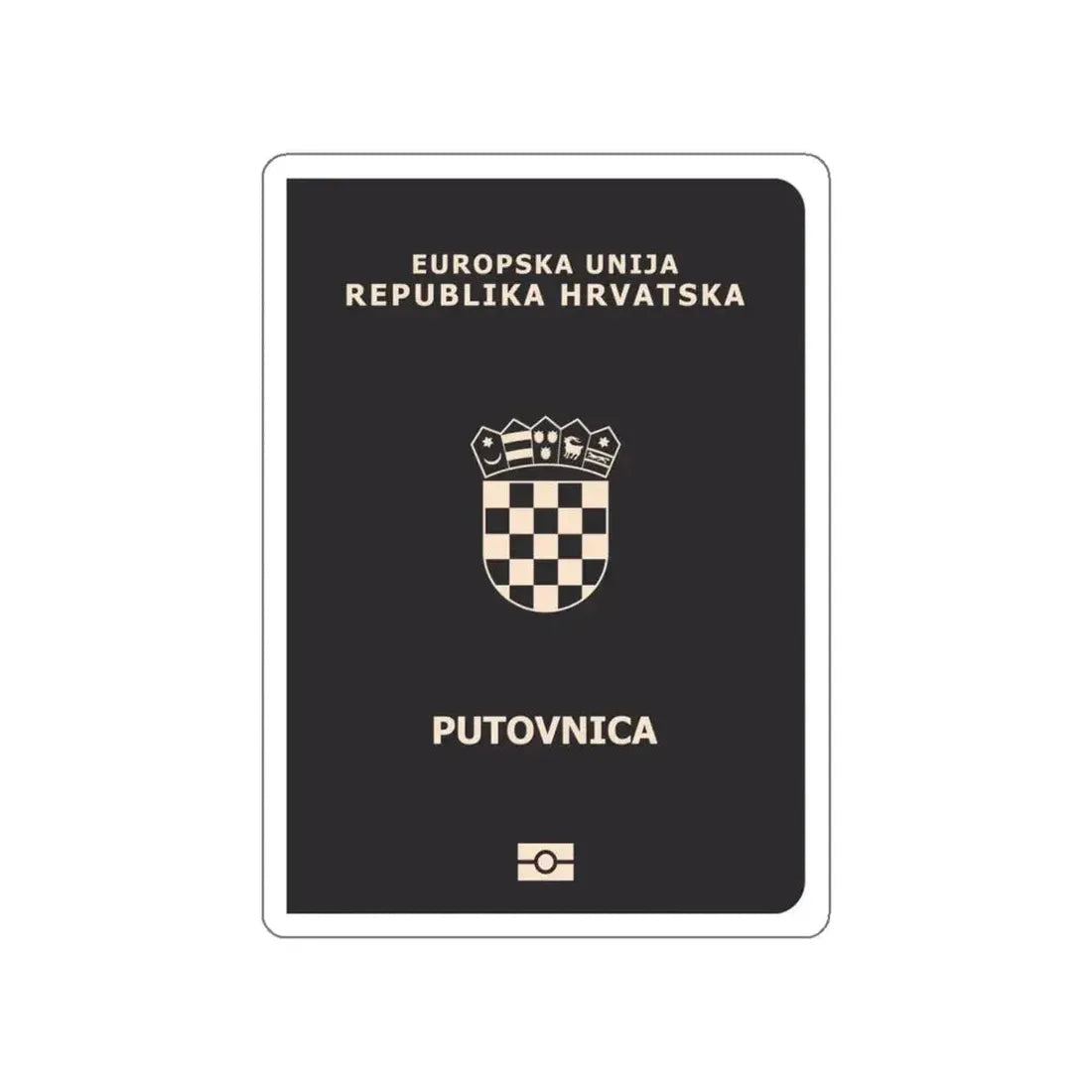 Croatia Passport STICKER Vinyl Die-Cut Decal - The Sticker Space