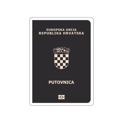 Croatia Passport STICKER Vinyl Die-Cut Decal-White-The Sticker Space