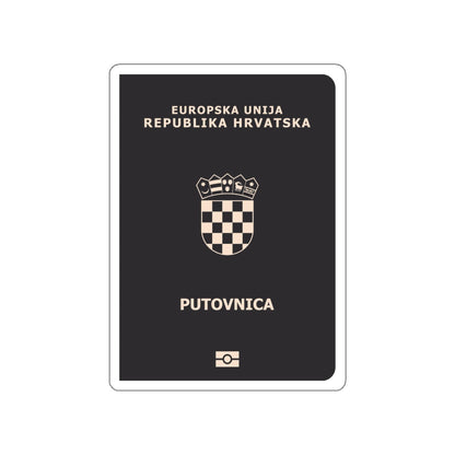 Croatia Passport STICKER Vinyl Die-Cut Decal-White-The Sticker Space