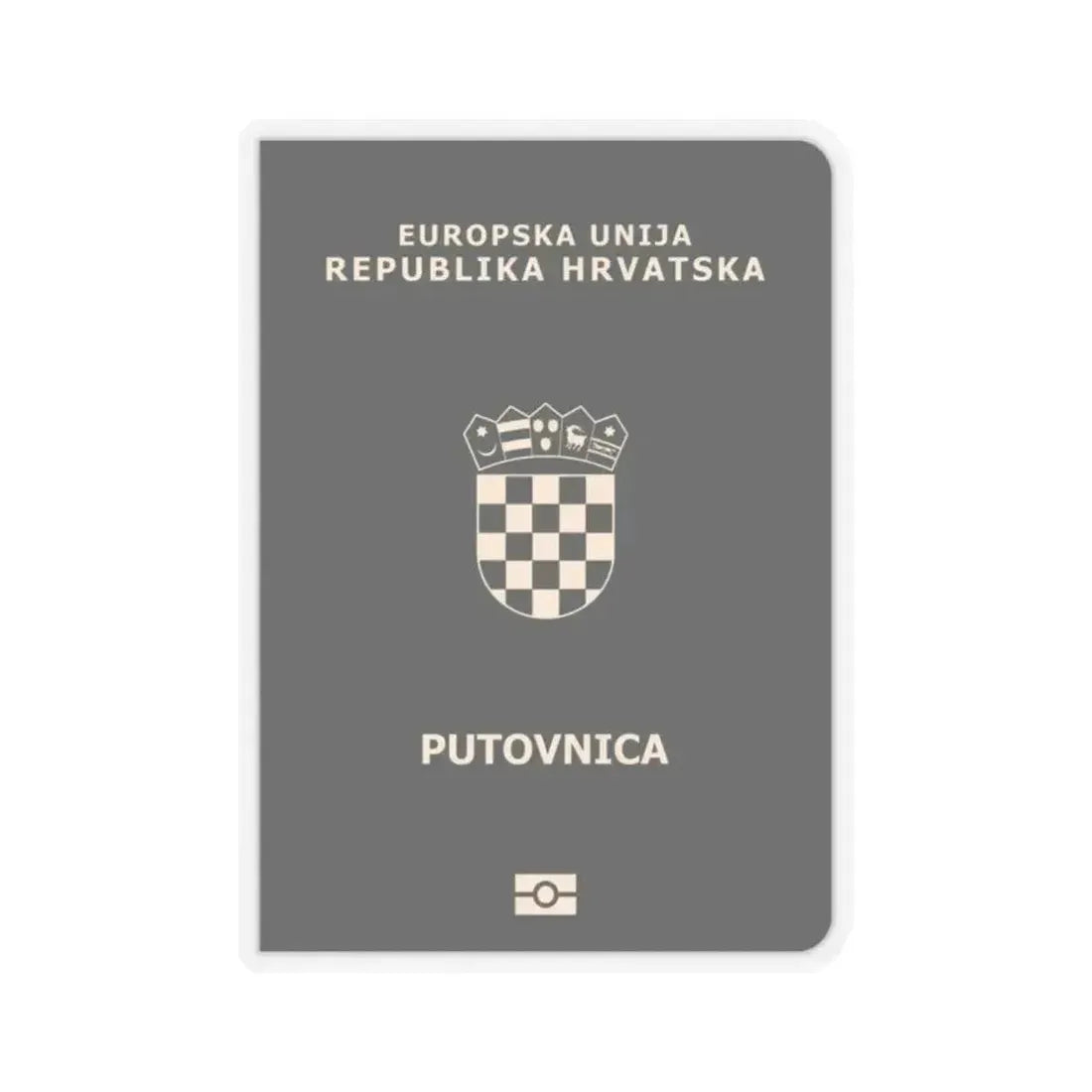 Croatia Passport - STICKER Vinyl Kiss-Cut Decal 2 Inch Transparent - The Sticker Space