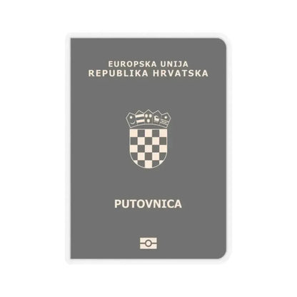 Croatia Passport - STICKER Vinyl Kiss-Cut Decal 2 Inch Transparent - The Sticker Space