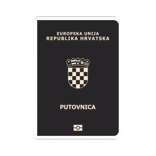Croatia Passport - STICKER Vinyl Kiss-Cut Decal 2 Inch White - The Sticker Space