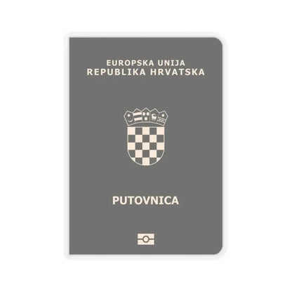 Croatia Passport - STICKER Vinyl Kiss-Cut Decal 3 Inch Transparent - The Sticker Space