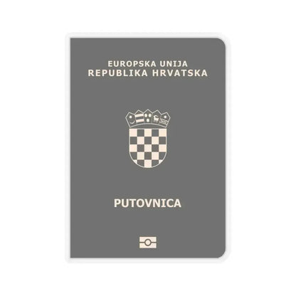 Croatia Passport - STICKER Vinyl Kiss-Cut Decal 4 Inch Transparent - The Sticker Space