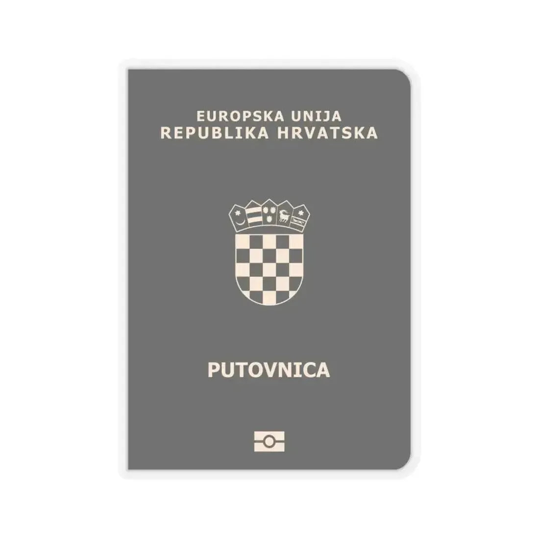 Croatia Passport - STICKER Vinyl Kiss-Cut Decal 6 Inch Transparent - The Sticker Space