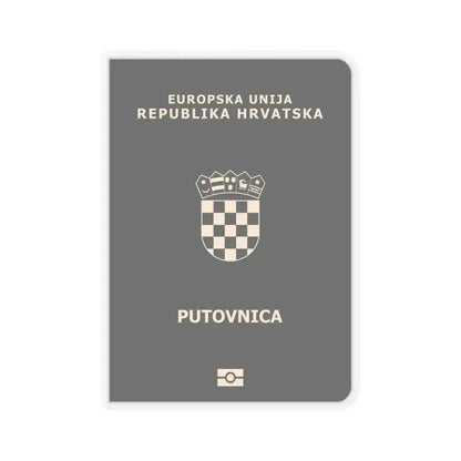 Croatia Passport - STICKER Vinyl Kiss-Cut Decal 6 Inch Transparent - The Sticker Space