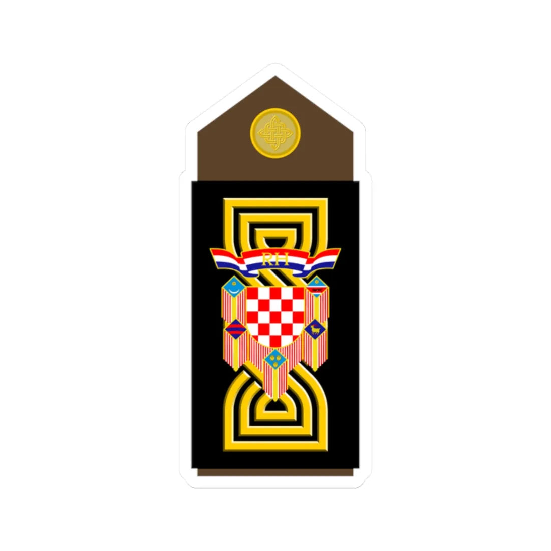 Croatia Vrhovnik (Croatia) (Military Rank) STICKER Vinyl Kiss-Cut Decal 2 Inch White - The Sticker Space